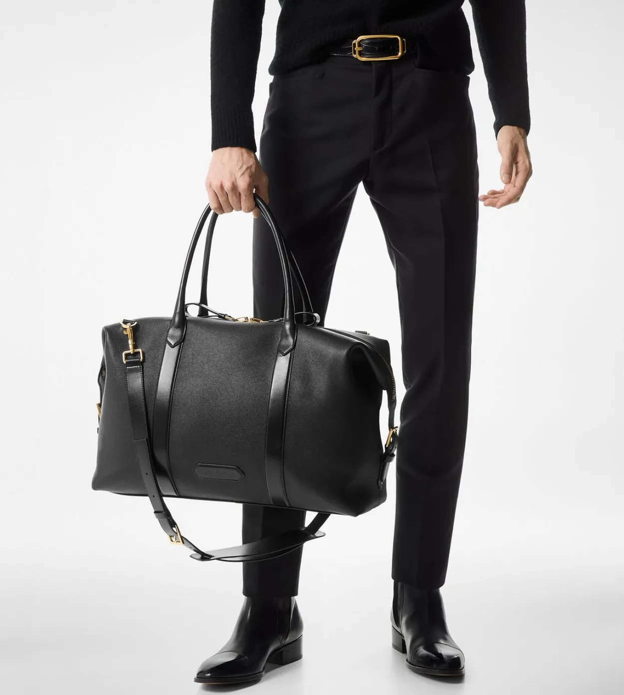 SMOOTH LEATHER SIDE BUCKLE HOLDALL