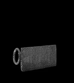 SNAKESKIN-EFFECT PRINTED CALF LEATHER AURA CLUTCH