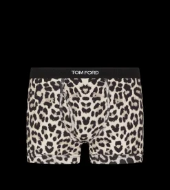 SNOW LEOPARD COTTON BOXER BRIEFS