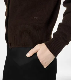 SOFT CASHMERE OPEN-NECK SHRUNKEN CARDIGAN