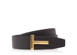 SOFT GRAIN LEATHER T ICON BELT