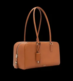 SOFT GRAIN LEATHER ZIPPED SMALL STRYKE SHOULDER BAG