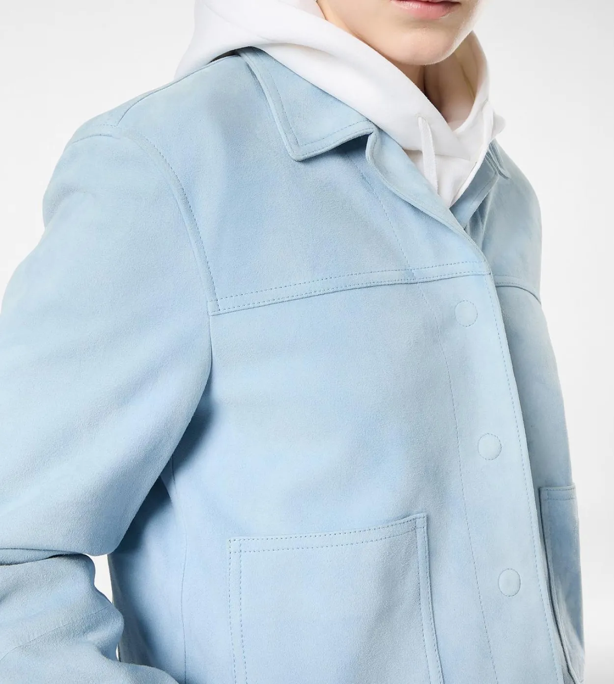 SOFT LAMB SUEDE OVERSHIRT JACKET