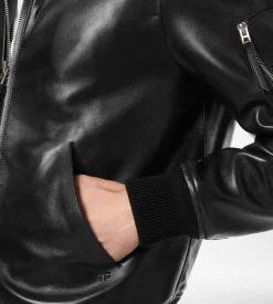 SOFT NAPPA PLONGE COLLAR BLOUSON