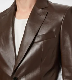 SOFT NAPPA PLONGE SARTORIAL BLAZER