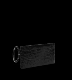 SOFT PRINTED CROCODILE LEATHER AURA CLUTCH