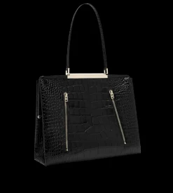 SOFT PRINTED CROCODILE LEATHER PATRICK SHOULDER BAG