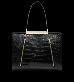 SOFT PRINTED CROCODILE LEATHER PATRICK SHOULDER BAG