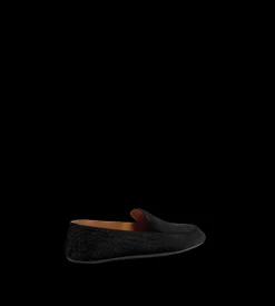 STAMPED CROC VELVET SLIPPERS