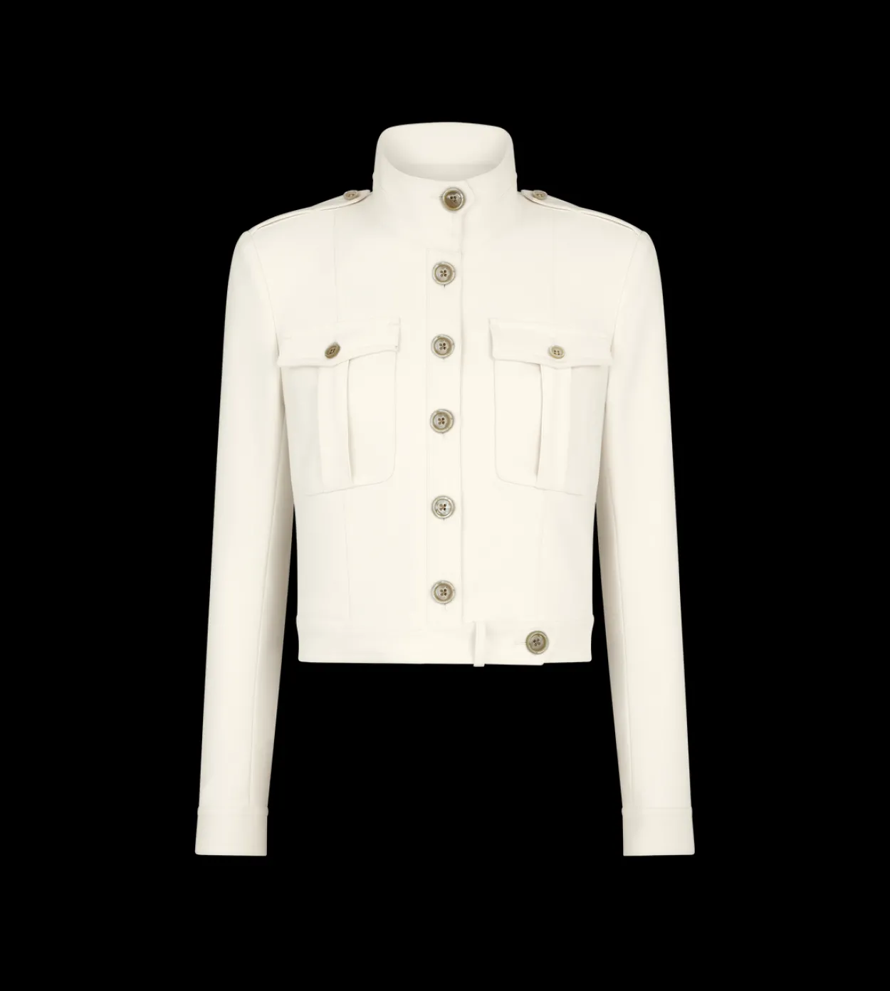 STAND COLLAR CROPPED SAFARI JACKET
