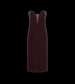 STRAPLESS VELVET COCKTAIL DRESS