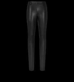 STRETCH NAPPA LEATHER LEGGINGS WITH T-TRIM
