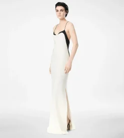 STRETCH SILK CAMISOLE EVENING DRESS