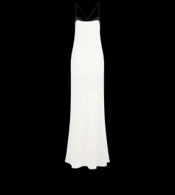 STRETCH SILK CAMISOLE EVENING DRESS