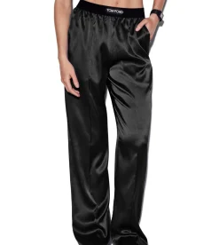 STRETCH SILK SATIN PJ PANTS