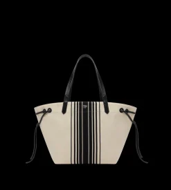 STRIPED JACQUARD LARGE TOTE