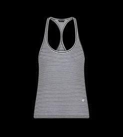 STRIPED TANK TOP WITH TONAL TF EMBROIDERED LOGO