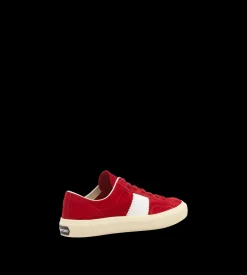 SUEDE AND PRINTED ALLIGATOR CAMBRIDGE SNEAKER