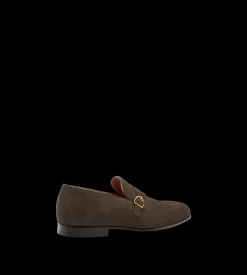 SUEDE GIGI TWISTED BAND BUCKLE LOAFER