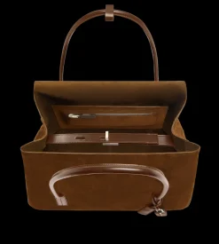 SUEDE LEATHER ECLIPSE LARGE SHOULDER BAG