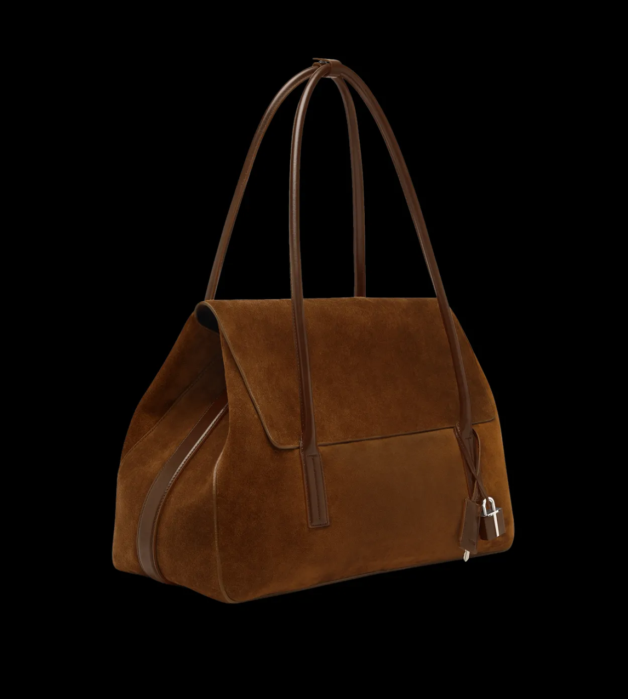 SUEDE LEATHER ECLIPSE LARGE SHOULDER BAG