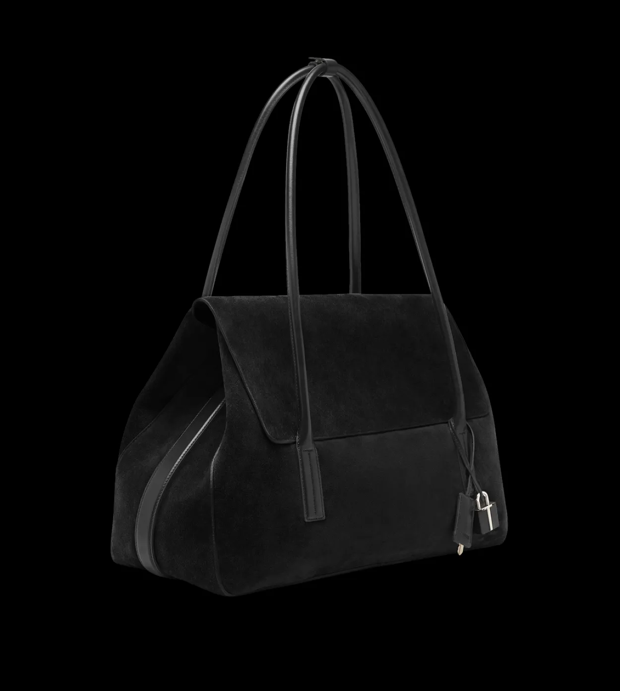 SUEDE LEATHER ECLIPSE LARGE SHOULDER BAG