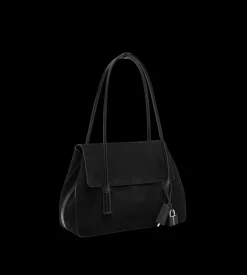 SUEDE LEATHER ECLIPSE MEDIUM SHOULDER BAG