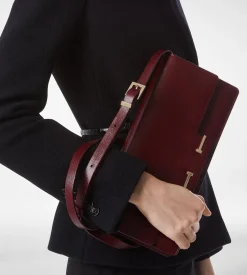 SUPPLE GRAIN LEATHER AUBE E/W SHOULDER BAG