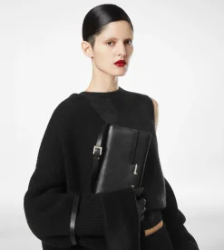 SUPPLE GRAIN LEATHER AUBE E/W SHOULDER BAG