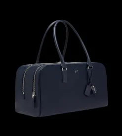 SUPPLE GRAIN LEATHER DOUBLE ZIP BOWLING BAG