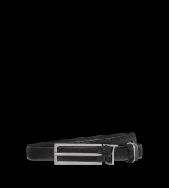 SUPPLE GRAIN LEATHER METAL T LOOP BELT
