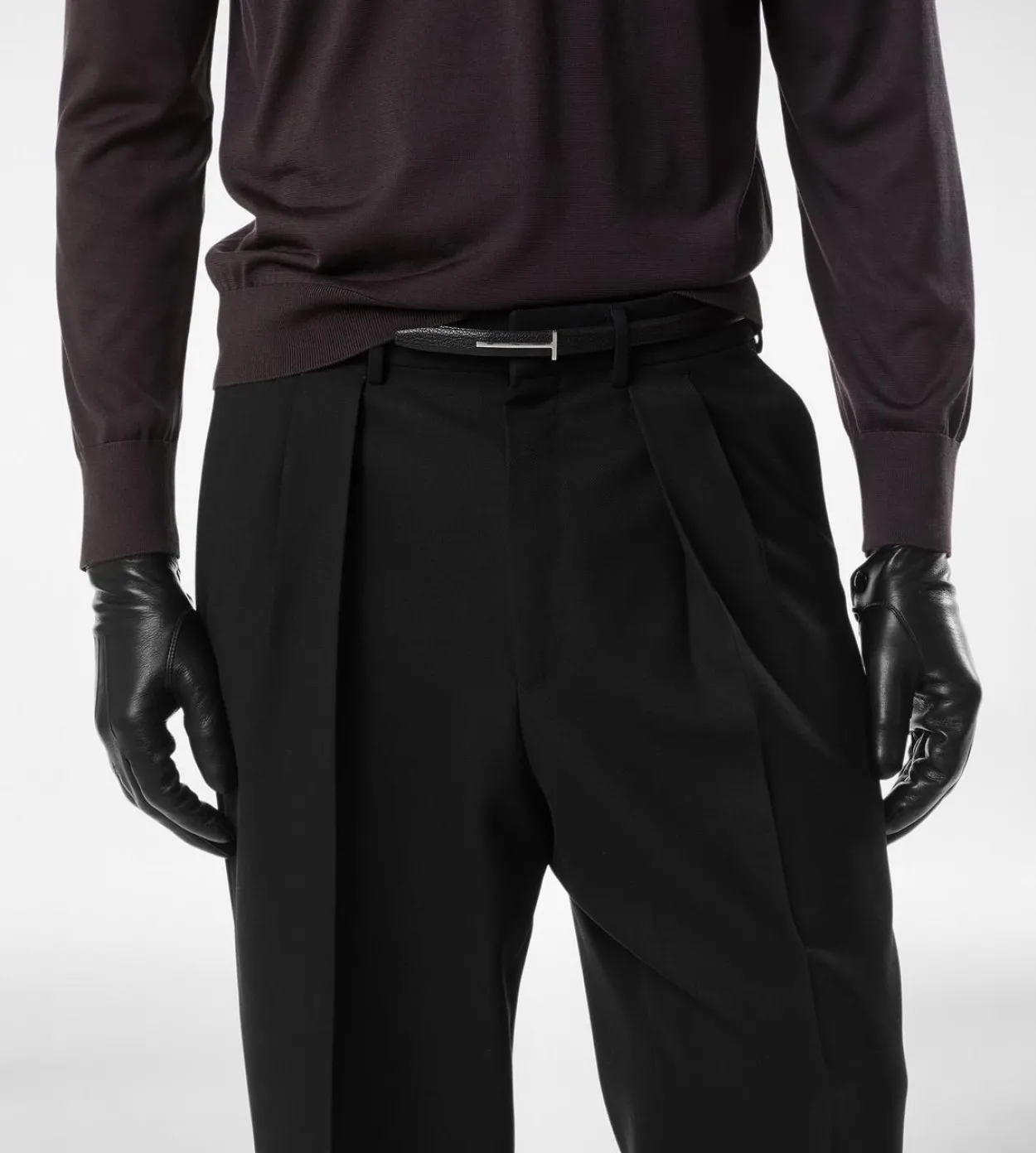 SUPPLE GRAIN LEATHER SLIM T BELT