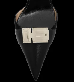 SUPPLE GRAIN LEATHER T LATCH SLINGBACK