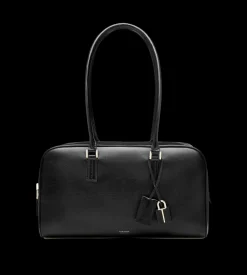 SUPPLE LEATHER ZIPPED SMALL STRYKE SHOULDER BAG