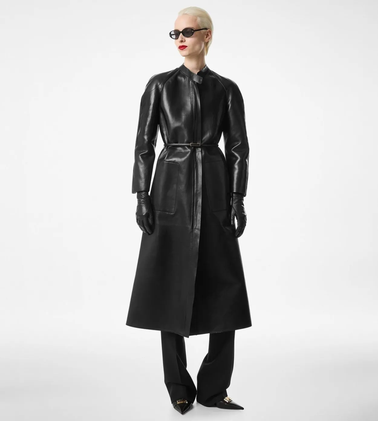SUPPLE SOFT NAPPA AND WASHED DUCHESSE BIKER COAT