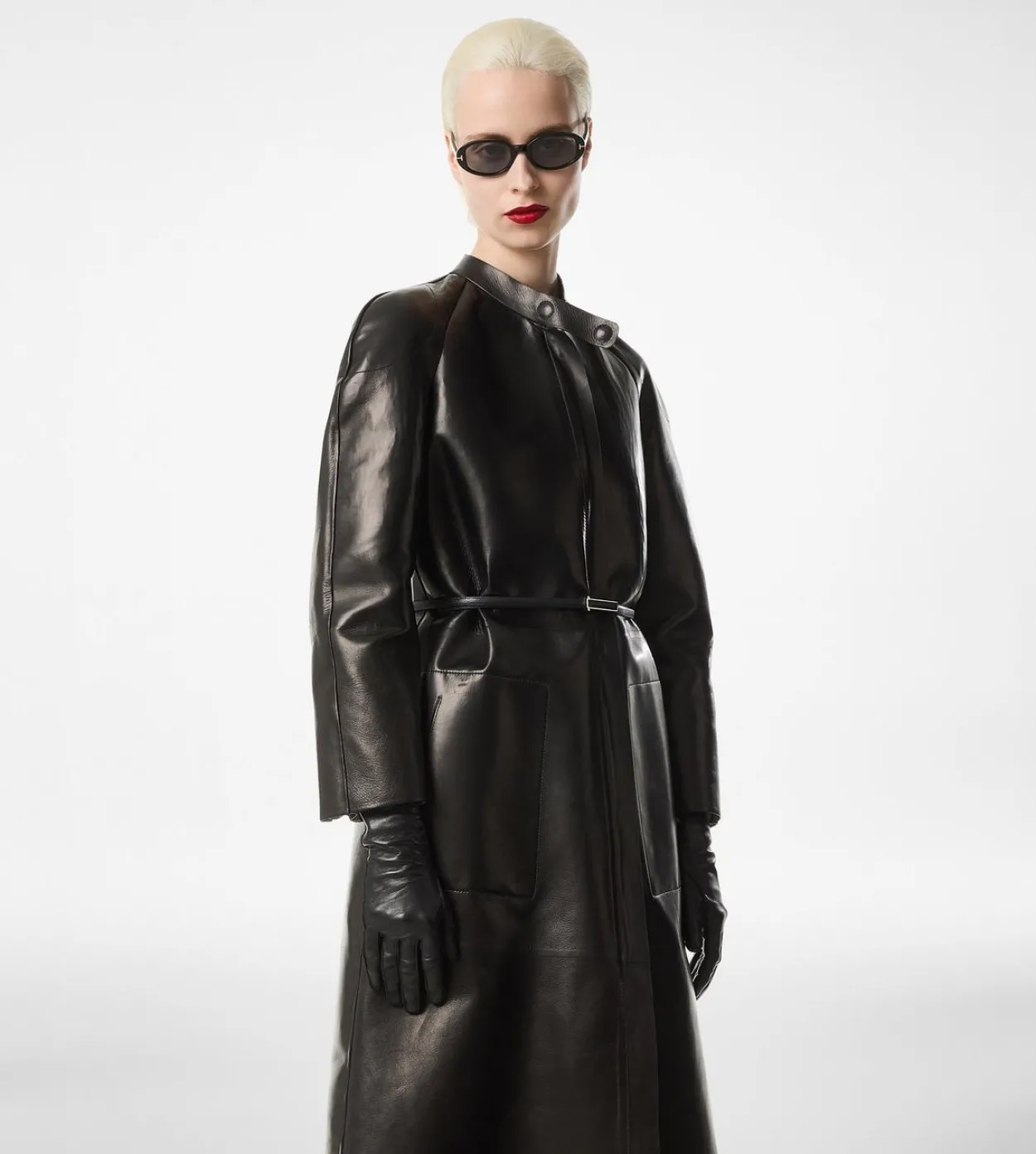 SUPPLE SOFT NAPPA AND WASHED DUCHESSE BIKER COAT