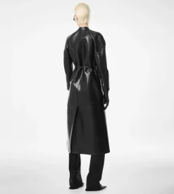SUPPLE SOFT NAPPA AND WASHED DUCHESSE BIKER COAT