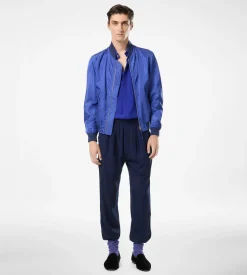 TECHNICAL SILK POPLIN LIGHTWEIGHT BOMBER