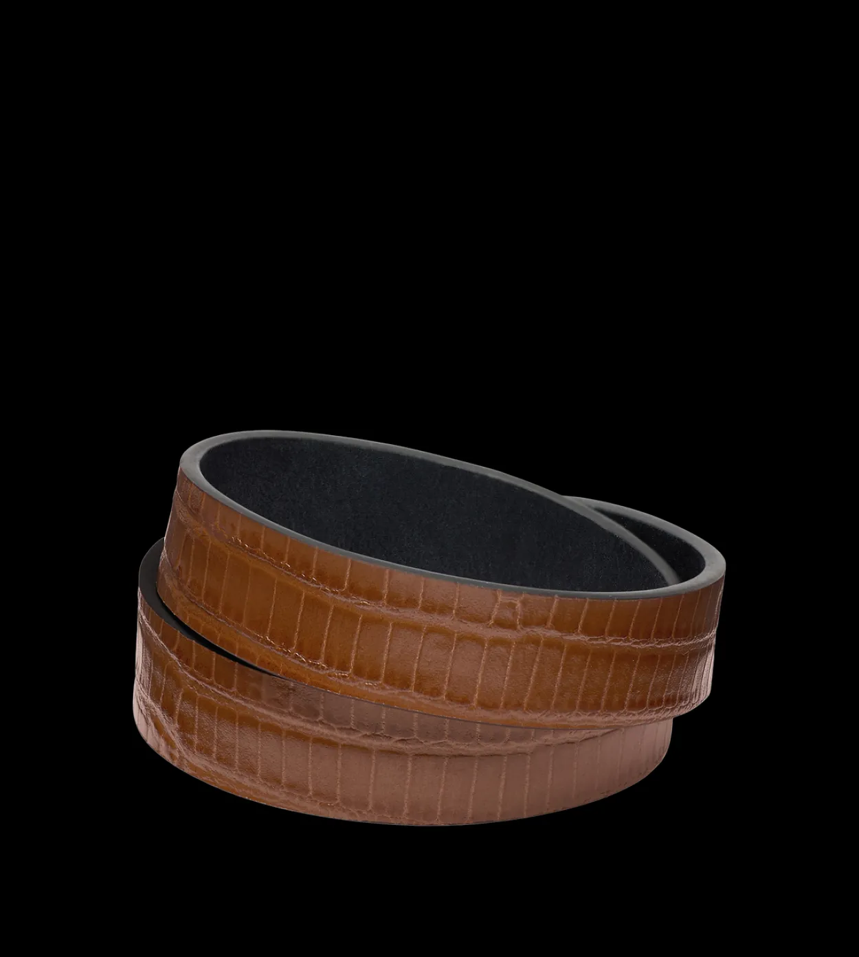 TEJUS-EFFECT PRINTED LEATHER INTERLOCK T BRACELET