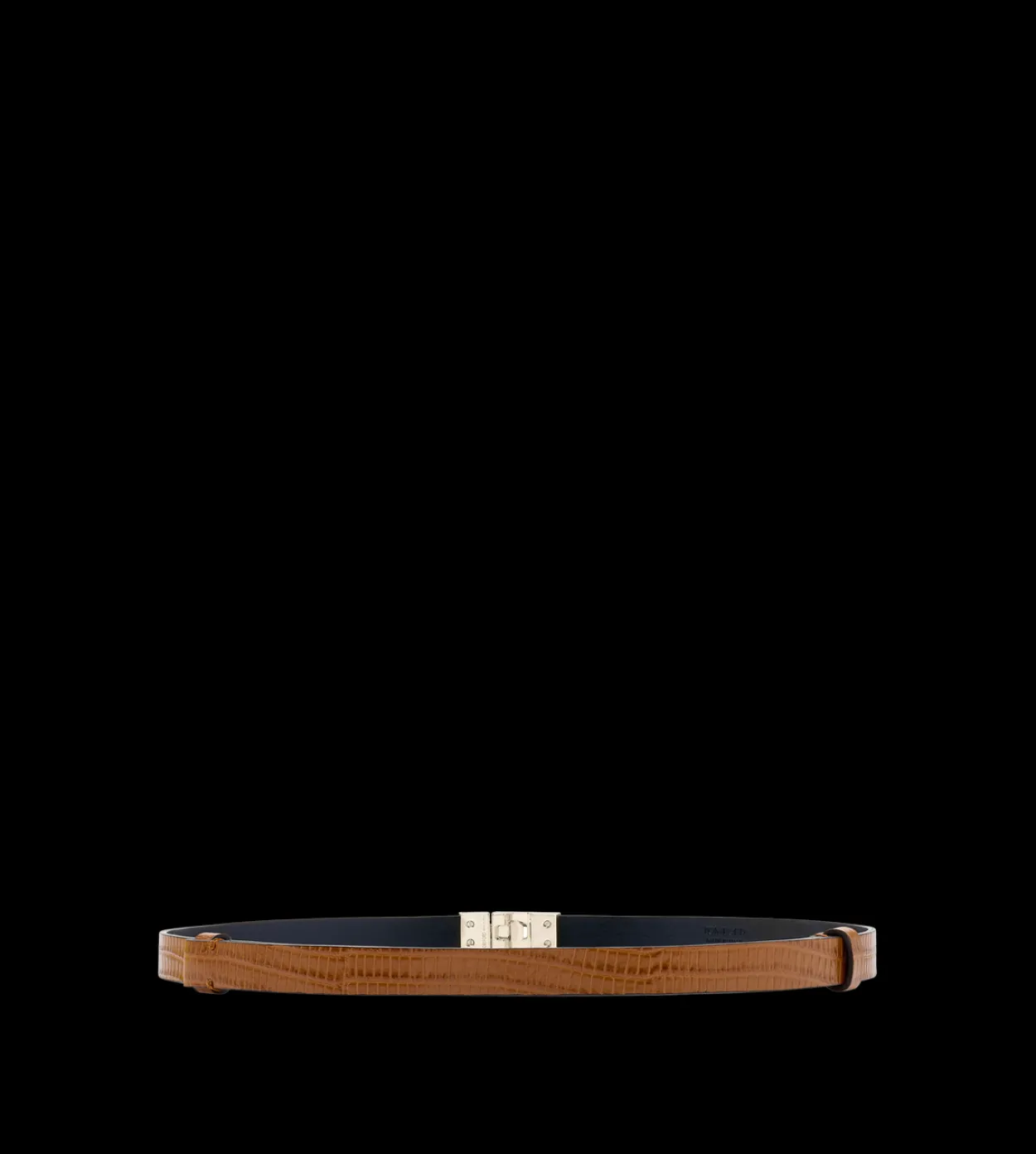 TEJUS-EFFECT PRINTED LEATHER INTERLOCK T BELT