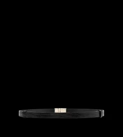 TEJUS-EFFECT PRINTED LEATHER INTERLOCK T BELT