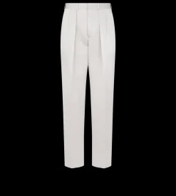 TEXTURED PEACHED SATIN DOUBLE PLEAT PANT