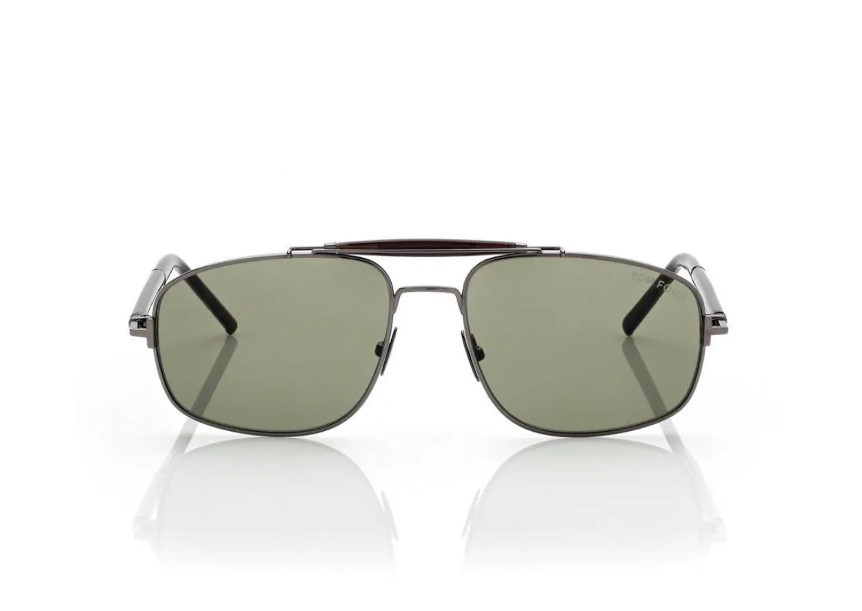 TITANIUM AND HORN NAVIGATOR SUNGLASSES
