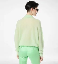 ULTRASOFT CASHMERE SILK OVERSIZED OPEN POLO COLLAR KNIT