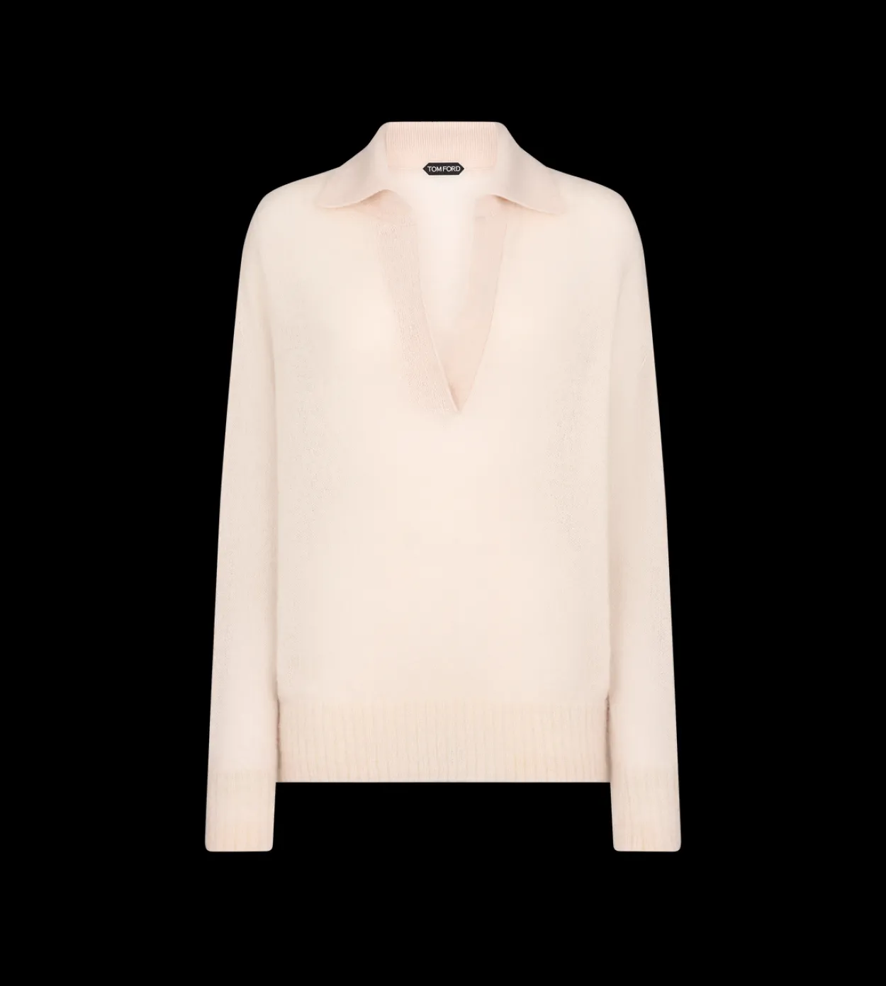 ULTRASOFT CASHMERE SILK OVERSIZED OPEN POLO COLLAR KNIT