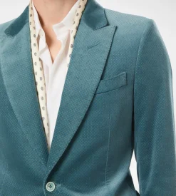 VELVET MICRO POLKA DOT JACKET