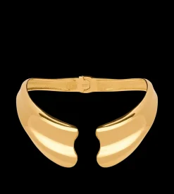 VINTAGE GOLD BRASS LIZA CHOKER