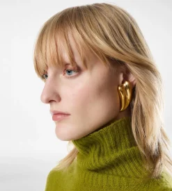 VINTAGE GOLD BRASS LIZA EARRINGS