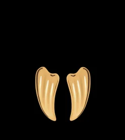 VINTAGE GOLD BRASS LIZA EARRINGS