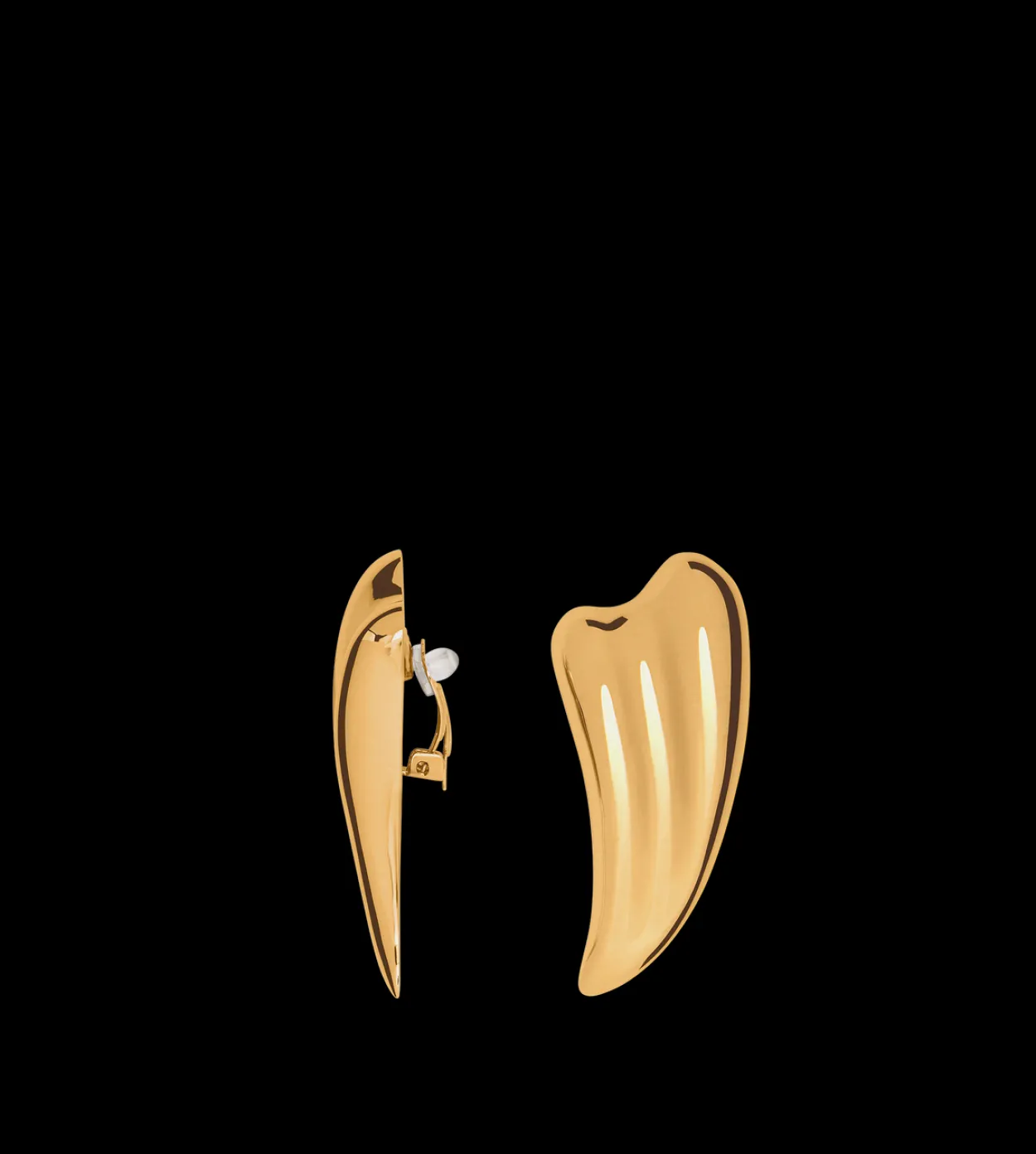 VINTAGE GOLD BRASS LIZA EARRINGS